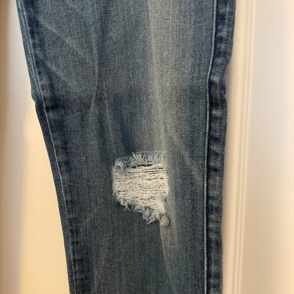 Women's Blue Distressed Jeans - Picture 8 of 16
